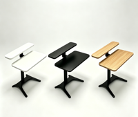 Bureau informatique réglable en hauteur, simple, pour position assise ou debout, avec double plateau, poste de travail portable pour la maison et le bureau