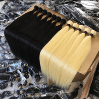 Extensioni di capelli lisci indiani malesi 32 34 36 38, 100% 10A, 100% capelli umani vergini brasiliani lunghi 40 pollici, capelli umani peruviani