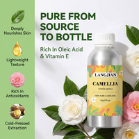 Huile de Camélia 100% Pure OEM ODM Marque Privée Vente en Gros Matière Première Cosmétique Pressée à Froid pour Soins de la Peau et des Cheveux