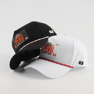 Thời Trang Hồ Sơ Cao Hat Phong Cách Cong Mũ Bóng Chày Với Hấp Dẫn Sợi Dây Thừng Không Thấm Nước Golf Mũ 5 Bảng Điều Chỉnh Tùy Chỉnh Phun Cao Su - Product Image 4