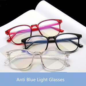 Gafas de Computadora con Bloqueo de Luz Azul, Montura Azul y Roja, Estilo Vintage, para Hombre y Mujer - Product Image 4