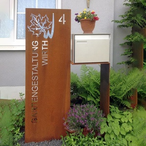 Outdoor Waterproof Post Box New Design Outdoor Mailbox in Corten Steel