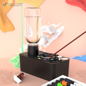 Nieuwe Kwaliteit Van Multifunctionele Verfborstelreiniger Plastic Pennenwasser Met Houder Aquarel Palet Voor Acryl, Aquarel - Product Image 1