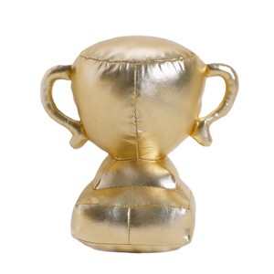 Trofeo di Campionato in Peluche Dorato Metallizzato, Dettagli Ricamati con Sorriso e Maniglia, Peluche Morbido per Regali e Decorazioni per Tutte le Età - Product Image 4