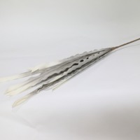 Vente en gros de feuilles artificielles longues en mousse PE de 115 cm, feuilles ondulées séchées artificielles, couleur personnalisée pour les arrangements floraux de mariage et d'hôtel
