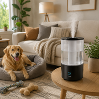Humidificateur à brume froide 3L, remplissage par le haut, grande capacité, silencieux, pour chambre, maison, bureau, air intérieur