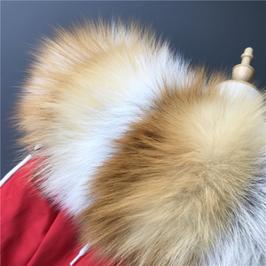 Vendita calda di moda Parka con cappuccio in pelliccia di volpe soffice pelliccia di volpe rossa collo in vera pelliccia Parka <span class=keywords><strong>donna</strong></span> - Product Image 6