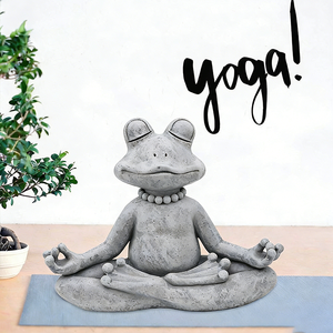 瞑想する禅ヨガカエルの置物 庭園像 - Product Image 3