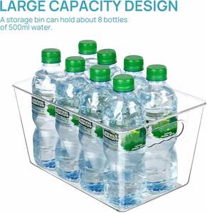 Wholesale PET Injection Molded Transparent Modern Kitchen Refrigerator <b>Storage</b> <b>Box</b> Multifunction Design 20x14x12.8cm Lightweight - Product Image 3