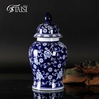 Vente en gros d'urnes en céramique antiques pour la décoration intérieure Pots à gingembre Vases anciens en porcelaine bleue et blanche pour fleurs