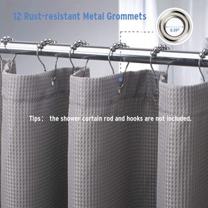 CF seulement en gros rideau de <span class=keywords><strong>douche</strong></span> personnalisé <span class=keywords><strong>180x180</strong></span> luxe magnétique imperméable Polyester gaufré rideau de <span class=keywords><strong>douche</strong></span> tissu pour salle de bain - Product Image 3