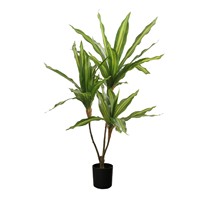 Tanaman Plastik Dracaena Fragrans Buatan dalam Pot untuk Dekorasi Rumah Kantor Taman Dekorasi Rumah Tanaman Palsu Tanaman Buatan