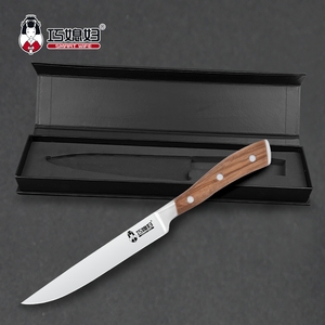 Couteau à Steak allemand 1.4116 en acier inoxydable <span class=keywords><strong>de</strong></span> 5 pouces avec manche en bois d'olivier couteau à viande - Product Image 5