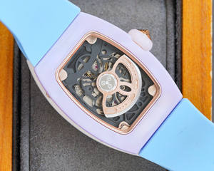 Reloj Mecánico 2025 de Lujo Ligero, Alta Calidad, Esfera Colorida en Forma de Caramelo, Correa de Goma, Duradero, Juvenil, Estilo Universitario, Superventas - Product Image 5