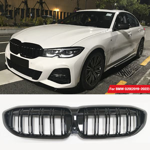 宝马G20 G21 330i M340i <span class=keywords><strong>M</strong></span>运动型轿车2019-2022带摄像头孔的光泽黑色双板条G20汽车肾格栅 - Product Image 3