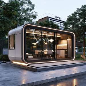Verifizierte Apple Cabin Stahlkonstruktion Kapselhaus Casas Vorgefertigte Tiny Houses aus China 20ft Airbnb Kapselhotel Versandbereit - Product Image 1