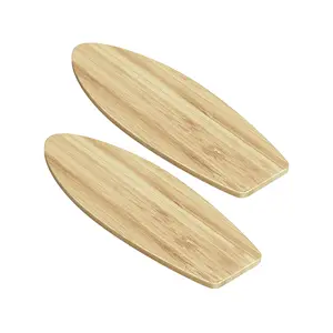 Large Bamboo SurfBoard Bar Cutting Board Set Surfboard Shaped Bamboo Wood Cutting Board Charcuterie Serving Surf Chopping Board