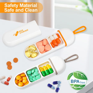 <b>Plastic</b> Eco-Friendly Portable Waterproof Mini Multifunctional Partition Medicine Storage <b>Box</b> for Travel - Product Image 4