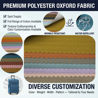 Tissu Oxford en polyester jacquard enduit PU 600D résistant à l'abrasion pour sacs à main, sacs à dos, bagages et tentes - Vente en gros