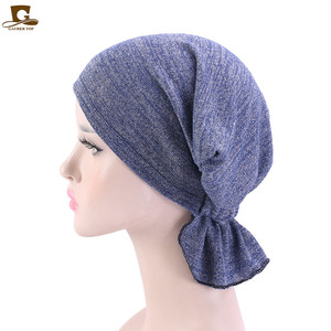 Bonne qualité Juding sur coton Uding femmes Stretch Turban élastique pull-over <span class=keywords><strong>chimio</strong></span> doux bonnet de couchage TJM-231A - Product Image 3