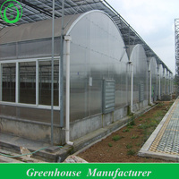 Serre en feuille de polycarbonate en gros avec système de chauffage d'ombrage d'irrigation par ventilation accepter la personnalisation