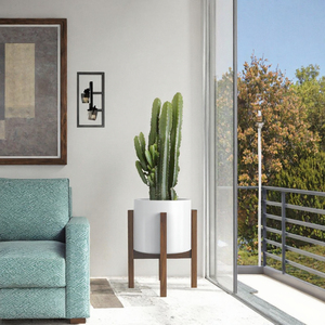 Soporte Ajustable de Bambú para Plantas de Interior, Marrón, de un Solo Nivel, Soporte de Pared para Plantas, Estilo Moderno de Mediados de Siglo, Estante para Macetas para Cocina - Product Image 3