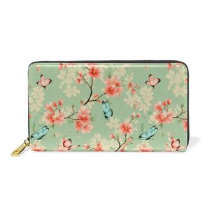 Cartera vegana de piel con diseño de mariposa y flores vintage, elegante organizador con cremallera para uso diario de mujer - Product Image 3