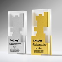 Trophée en métal et cristal sur mesure - Design créatif, élégant et haut de gamme pour récompenses et reconnaissance - Fabrication chinoise - Commandes personnalisées bienvenues