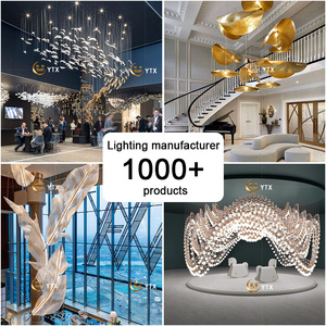 <span class=keywords><strong>Lustre</strong></span> suspendu en perles de cristal, long et <span class=keywords><strong>tombant</strong></span>, moderne, pour hall d'entrée d'hôtel - Product Image 2