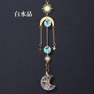 Campanas de viento de luna con cristal hecho a mano para la decoración de la pared <span class=keywords><strong>del</strong></span> hogar estético Boho cristal <span class=keywords><strong>sol</strong></span> atrapasueños regalo para Navidad - Product Image 5
