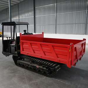 Mini-dumper sur chenilles 1 tonne de charge utile, composants essentiels du moteur, garantie 1 an, chargeuse mobile du fabricant - Product Image 3