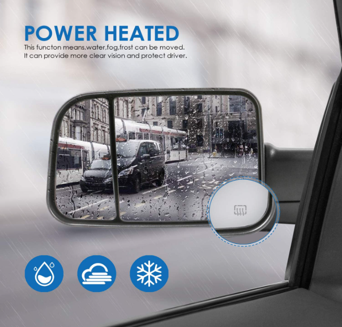 Side Mirror Car Exterior Mirror With Power Heated Turn Signal Light For 02-08 Dodge Ram
