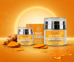 Crème éclaircissante pour le visage <span class=keywords><strong>à</strong></span> la vitamine C et au curcuma avec huile essentielle, élimination des taches brunes - Marque privée, peau normale, 60 g, pour femmes adultes - Product Image 2