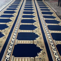 Tapis de prière grand format, moquette murale et tapis de prière pour mosquée, tapis personnalisé ignifuge en nylon pour mosquée