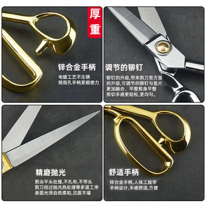 Tijeras de sastre Pinheng de acero inoxidable de 8 pulgadas con hoja afilada para coser, cortar telas y confeccionar prendas. - Product Image 4