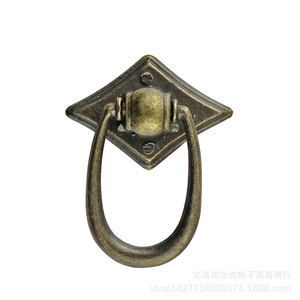 <b>Antique</b> Bronze Ring Drawer Pull 30mm Zinc Alloy Single Hole Traditional Cabinet Handle - Product Image 5