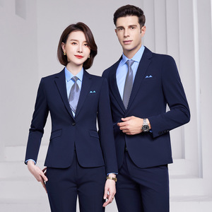 Unisex Stretch Suit Set Professional Formal Wear Work Uniform Nylon Fabric KSL-6693 - Product Image 1