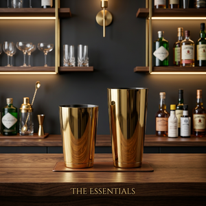 Ensemble de shakers Boston en laiton massif, faits à la main, 2 pièces, capacité de 28 oz et 18 oz, sans poignée, outils de bar de luxe - Product Image 1