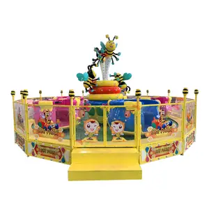 Pretpark Roterende Rides Kids Games Honey Bee Cups Carrousel Ritten Voor Verkoop