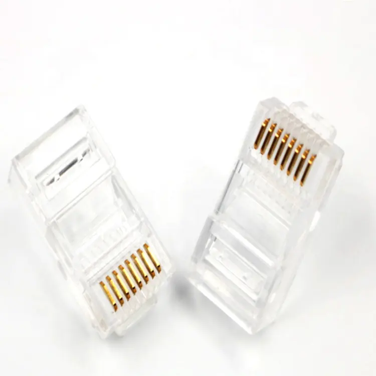 EXW High Quality Cat6 EZ Passthrough RJ45 Connector Plug Unshielded for CAT6 Patch Cord CAT5E 8 Pin Rj45 Connector UTP Connector