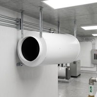 Ventilateur de ventilation en ligne à flux mixte à moteur EC à absorption rapide et silencieux pour bâtiments commerciaux, halls et bureaux