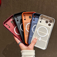 Casing Ponsel Magnetik Anti Panas Terlaris dengan Lubang Disipasi Panas untuk iPhone 12 13 14 15 16 17 18 Pro Max Dilengkapi Pelindung Lensa Anti Benturan