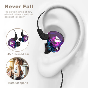 หูฟังแบบมีสาย QKZ AK6 ไดรเวอร์ทองแดง HiFi ขายดี หูฟังสำหรับเล่นกีฬา วิ่ง ออกกำลังกาย แบบคล้องคอ - Product Image 3