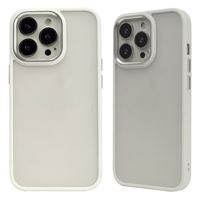 Coque de protection rigide effet peau mate transparente avec protection caméra en métal pour iPhone 18 17