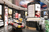 09-TJiS015 Perlengkapan Display Toko Kecantikan K-beauty, Cat Tembok Hitam, Perlengkapan Display Toko Parfum, Furnitur untuk Desain Toko Kosmetik
