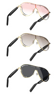 Lunettes de soleil transfrontalières anti-lumière bleue et anti-UV, modèle privé, intelligentes IA, avec fonction d'appel et de lecture de musique