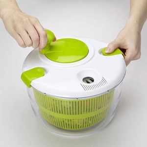 เครื่องปั่นสลัดอเนกประสงค์แบบใช้มือ  วัสดุพลาสติกเป็นมิตรกับสิ่งแวดล้อม สำหรับล้างและบีบผักในครัว - Product Image 1