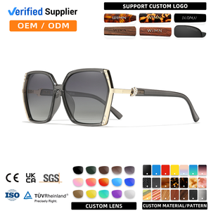 Lunettes de soleil polarisées surdimensionnées en PC avec logo personnalisé, protection UV400, pour hommes et femmes, modèle 7886, idéales pour les vacances et les voyages – Vente en gros usine OEM/ODM - Product Image 1