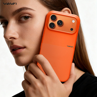 Étui de téléphone VAWI B403 antichoc en PC avec motif antidérapant, logo personnalisé, pour iPhone 15 16 17 Pro Max, coque magnétique