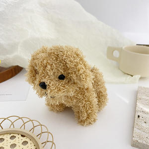 Paula mignon chien aux cheveux longs pendentif en peluche porte-clés Simulation chien en peluche bouclés en peluche poupée sac <span class=keywords><strong>voiture</strong></span> pendentif 1688 agent d'achat - Product Image 2